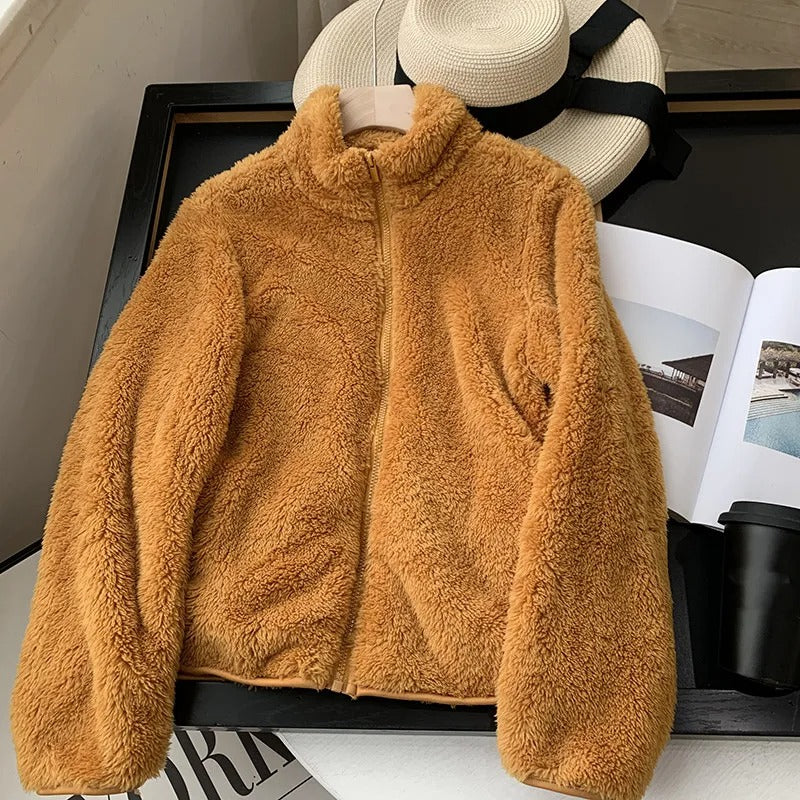 Riley™ - Kuscheliger Teddymantel mit Reißverschluss