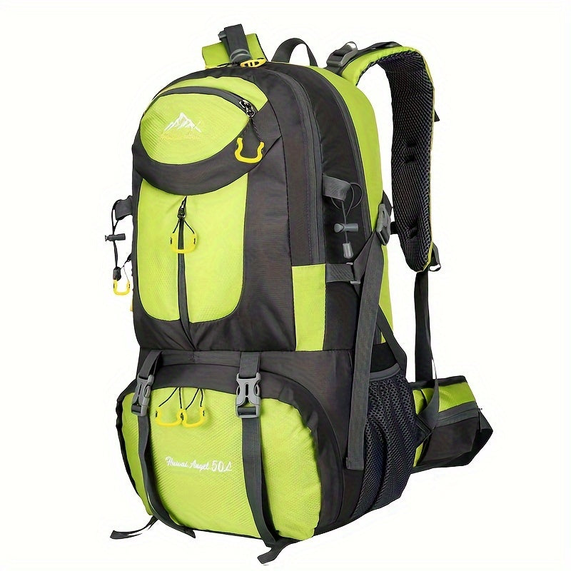 50L 1pc 13.21gal Large Capacity Mountaineering Bag, Waterproof Hiking Backpack For Men Women, Suitable For Outdoor Travel Climbing Camping