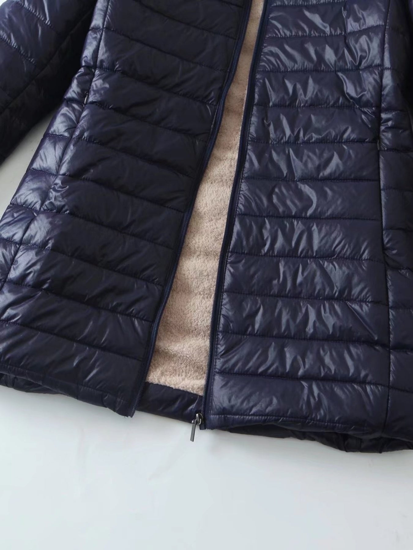 Women's Casual Puffer Coat, Lightweight Hooded Zip-Up Winter Jacket