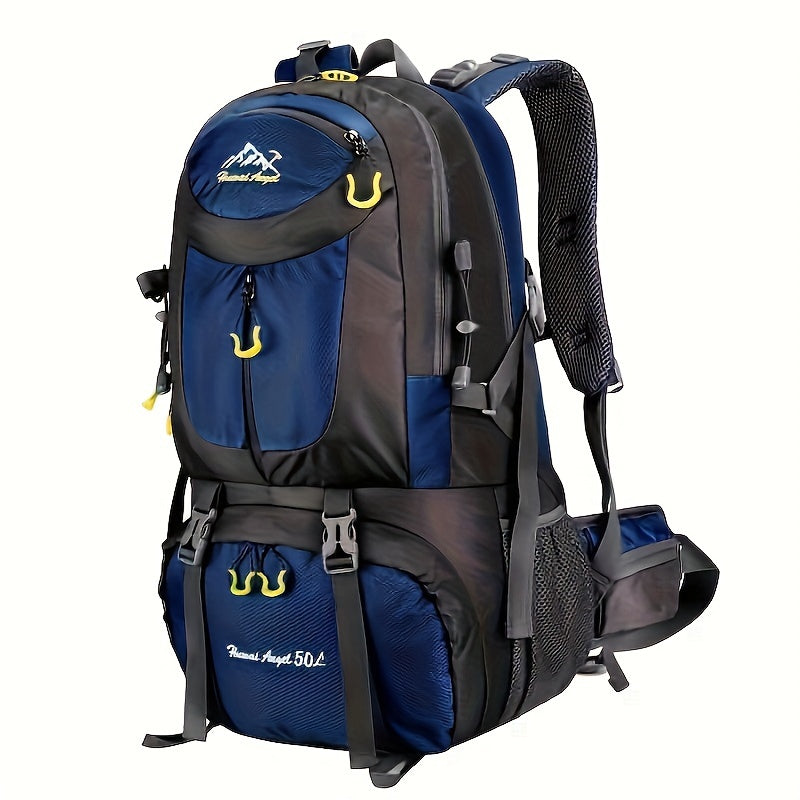 50L 1pc 13.21gal Large Capacity Mountaineering Bag, Waterproof Hiking Backpack For Men Women, Suitable For Outdoor Travel Climbing Camping