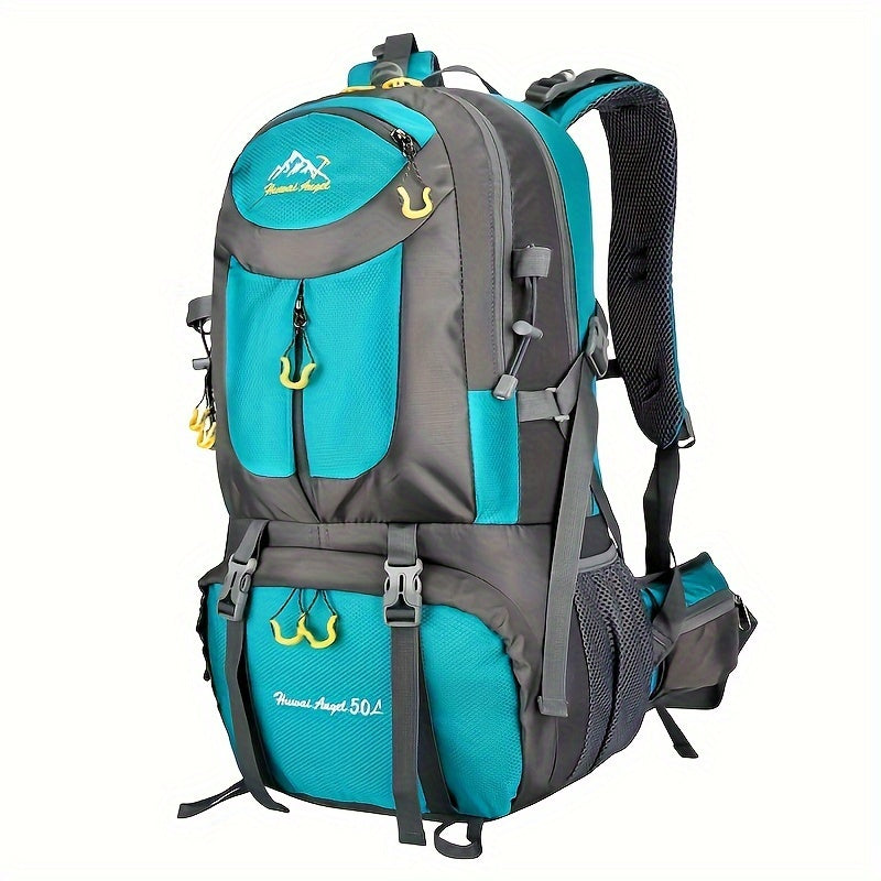 50L 1pc 13.21gal Large Capacity Mountaineering Bag, Waterproof Hiking Backpack For Men Women, Suitable For Outdoor Travel Climbing Camping