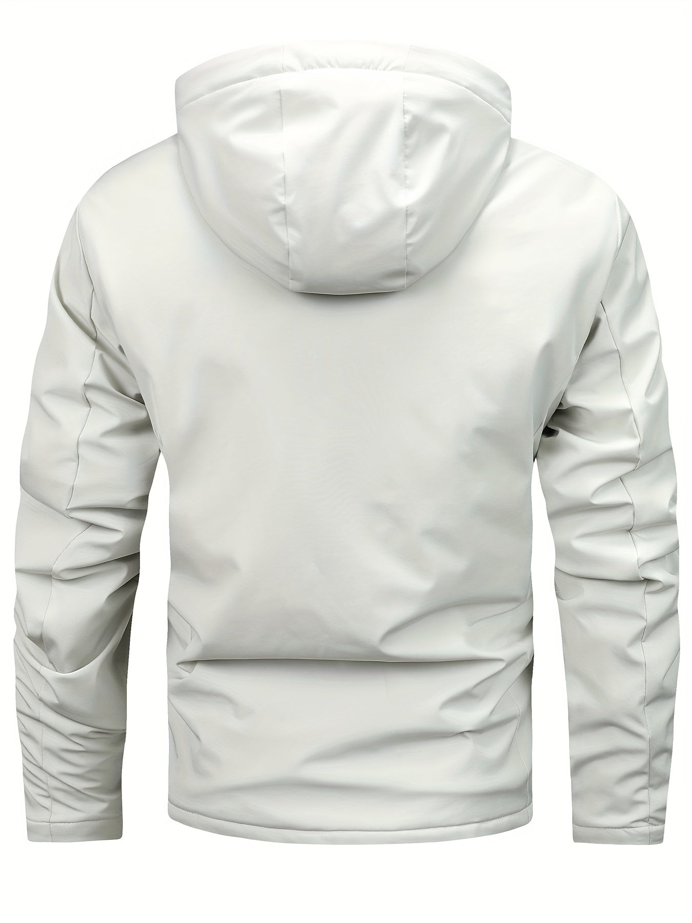 Herren Fleece-Kapuzenjacke, lässiger Wintermantel