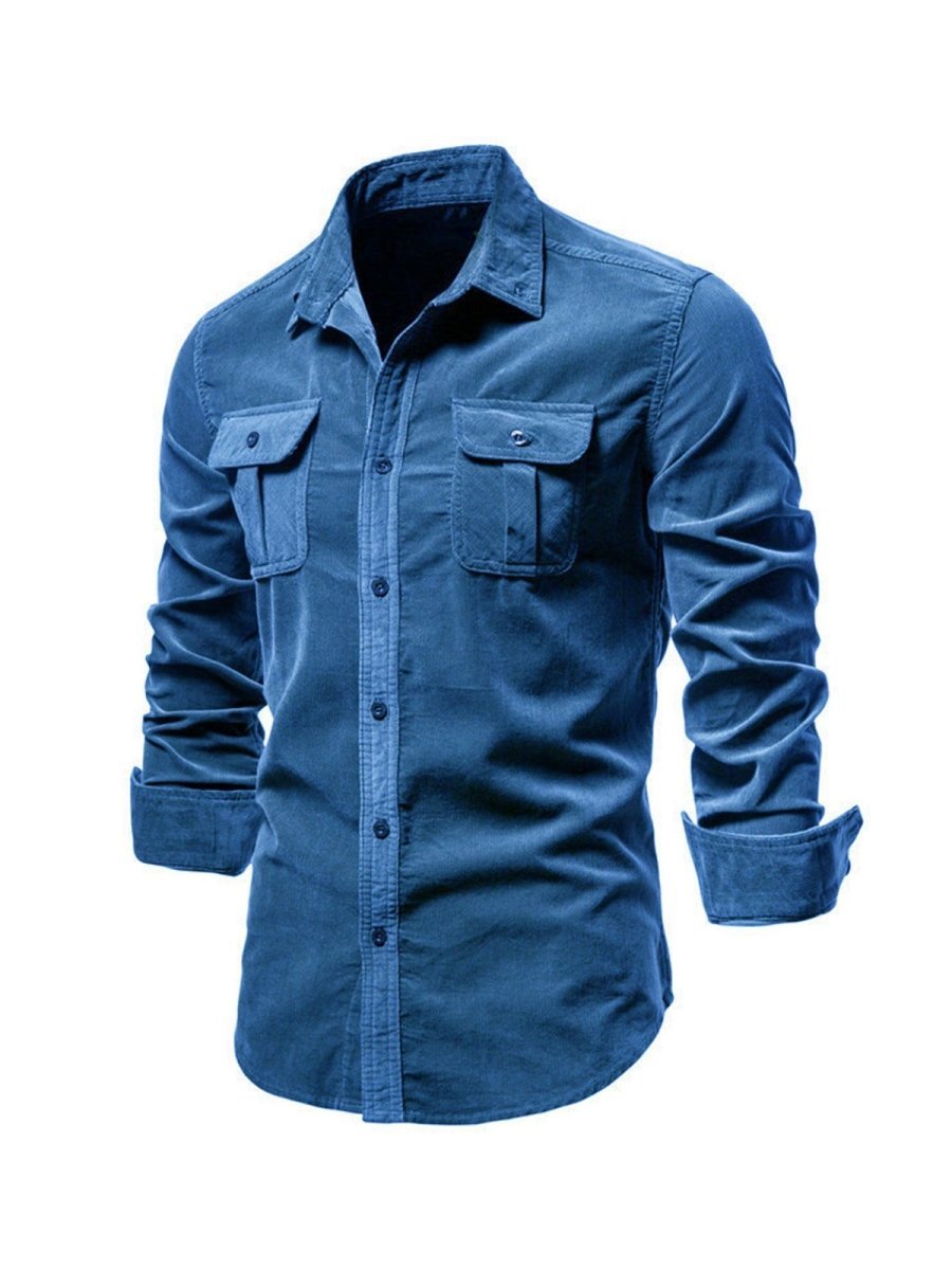 Samuel™ - Camisa clássica e confortável de veludo cotelê com vários bolsos e manga comprida