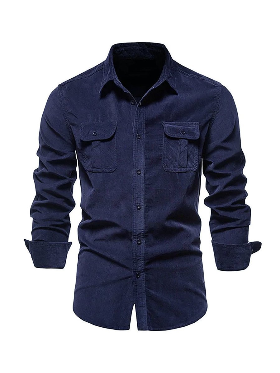 Samuel™ - Camisa clássica e confortável de veludo cotelê com vários bolsos e manga comprida