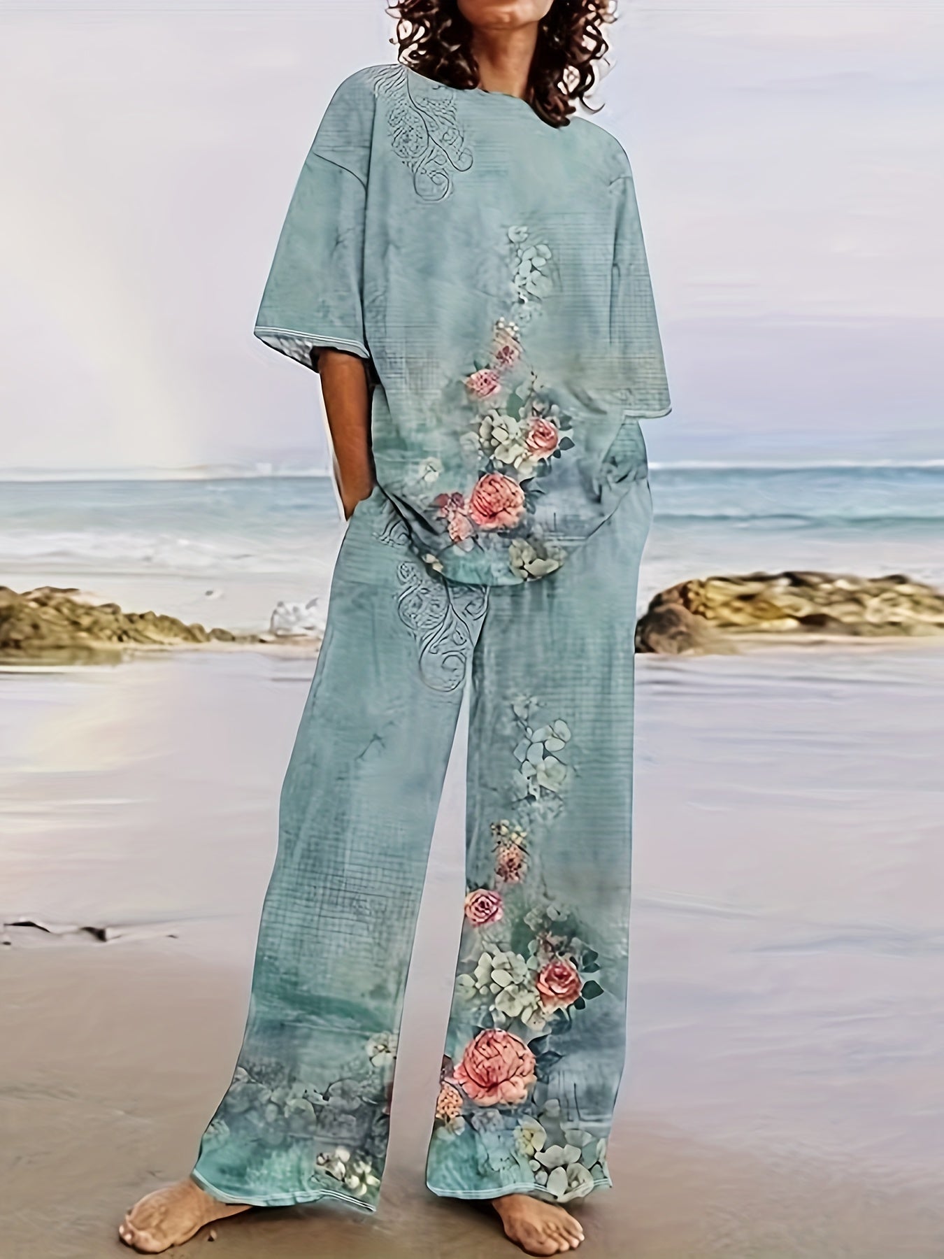 Blue Vintage Flower