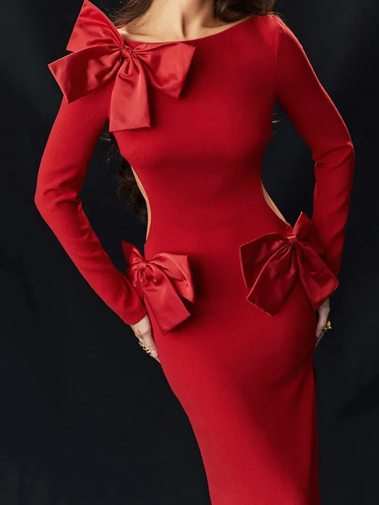 Aubrey™ - Vestido longo atraente com laços