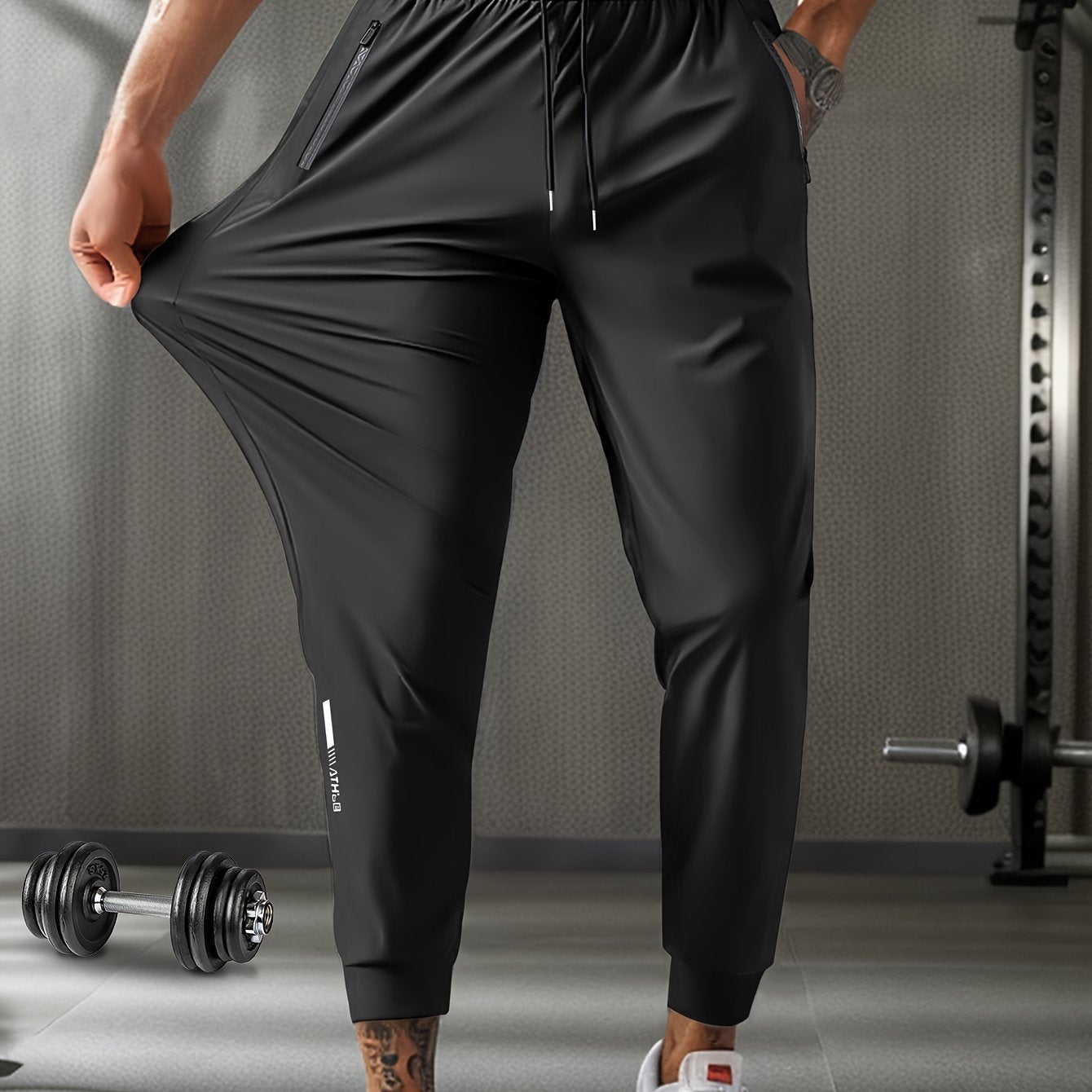 Men's Cuffed Sweatpants, Drawstring & Pockets