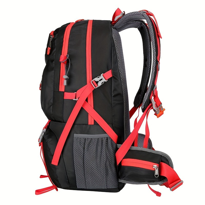50L 1pc 13.21gal Large Capacity Mountaineering Bag, Waterproof Hiking Backpack For Men Women, Suitable For Outdoor Travel Climbing Camping