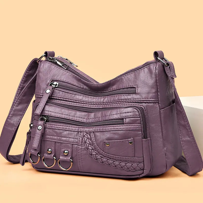 Olivia™ Vintage Charm | Weiche Reißverschlusstasche