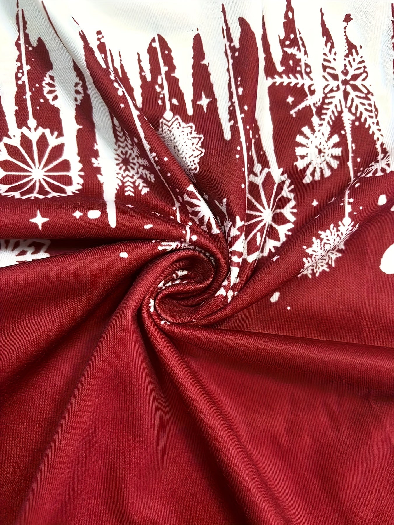 Snowflakes Print Pullover Sweatshirt, Casual Crew Neck for Fall & Winter