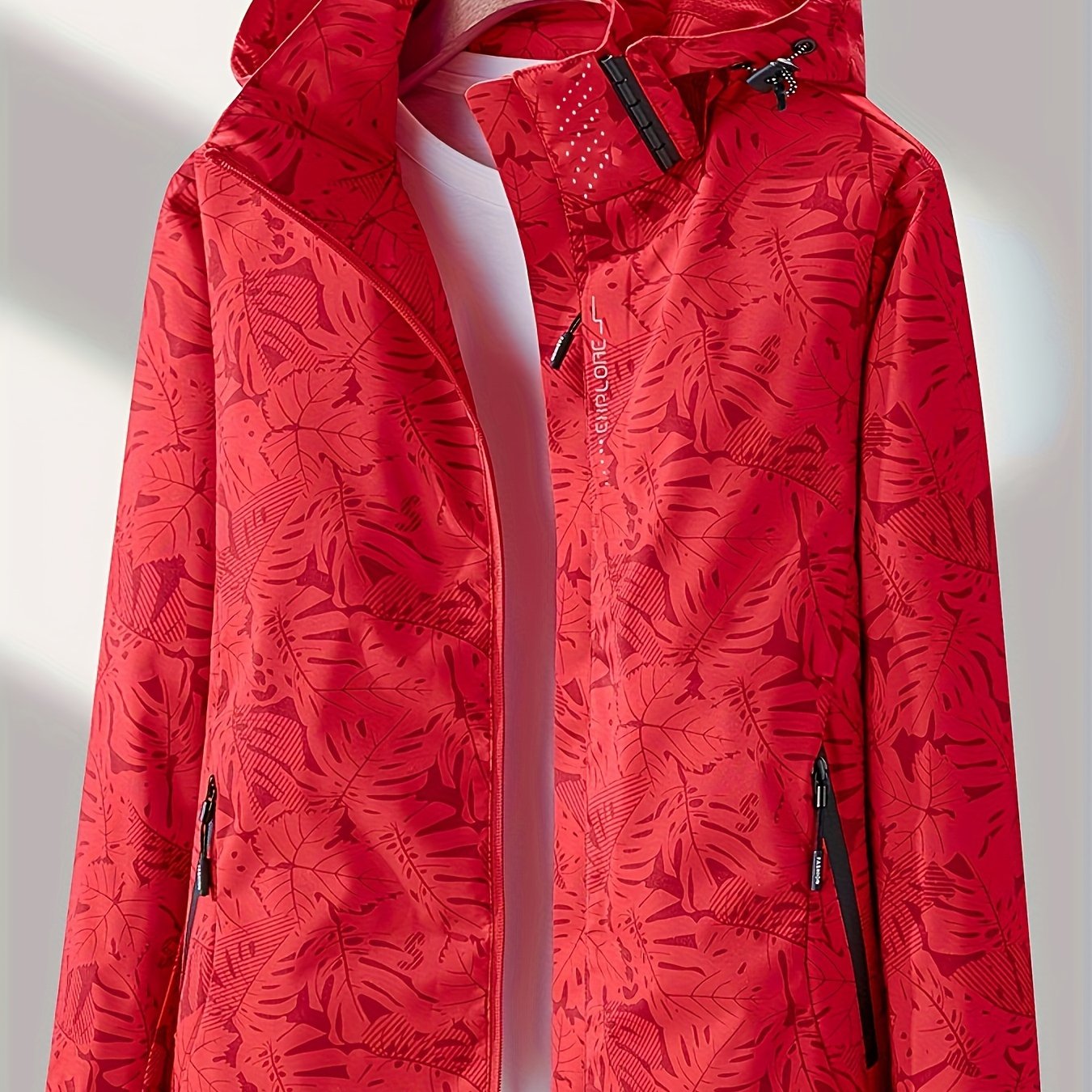 Women'S Casual Windbreaker Jacket with Removable Hood - Lightweight, Waterproof, Zippered, Long Sleeve, Stand Collar, Polyester Lining, Outdoor & Casual Wear, Casual Jacket | Stand Collar Jacket | Zippered Jacket
