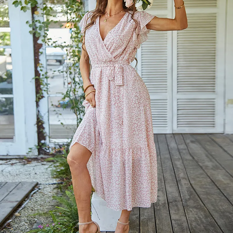 Zoe™ - Vestido de verão confortável com cinto floral
