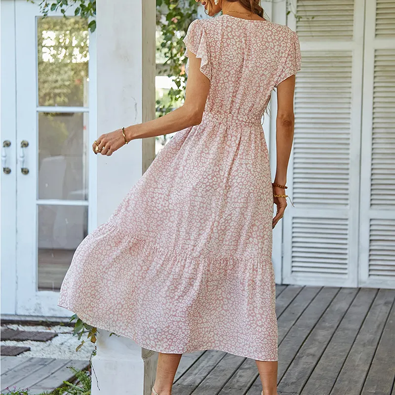 Zoe™ - Vestido de verão confortável com cinto floral