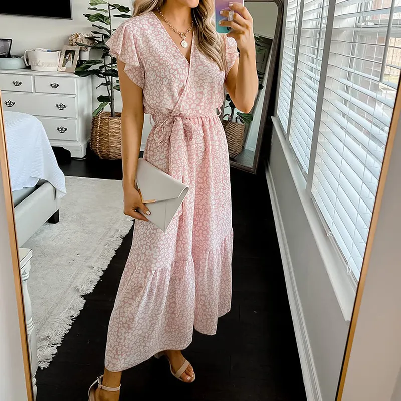 Zoe™ - Vestido de verão confortável com cinto floral