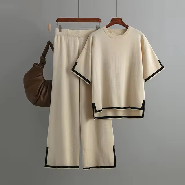 Charlotte™ – Elegantes Kurzarm-Co-Ord-Set aus Eisseide