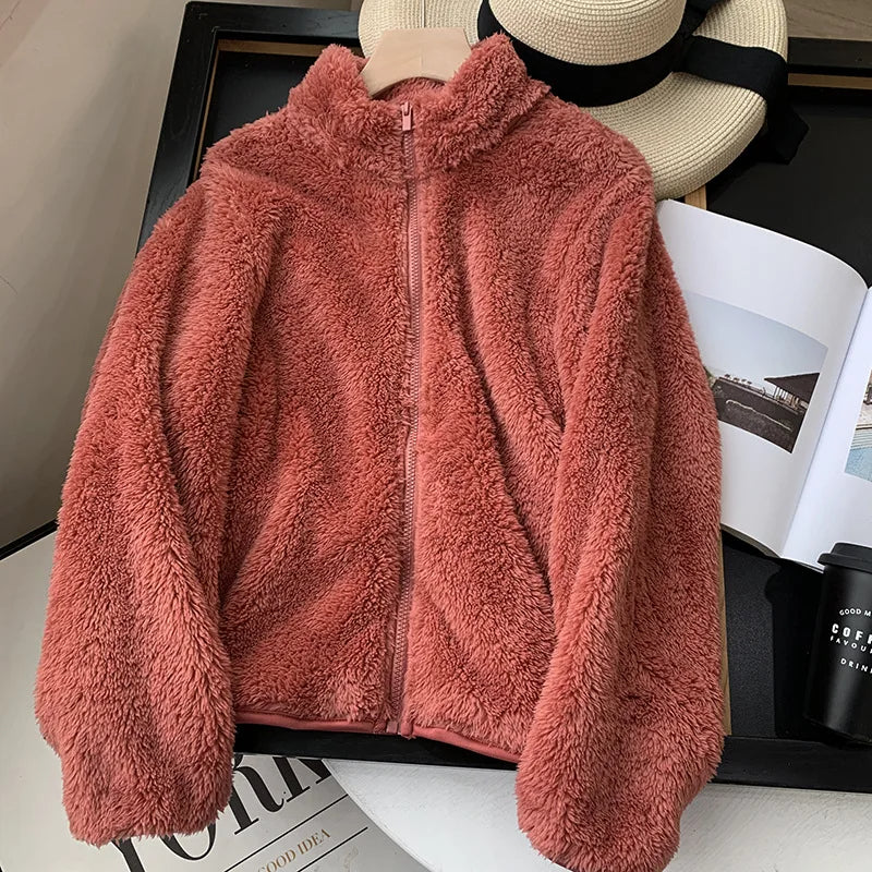 Riley™ - Kuscheliger Teddymantel mit Reißverschluss