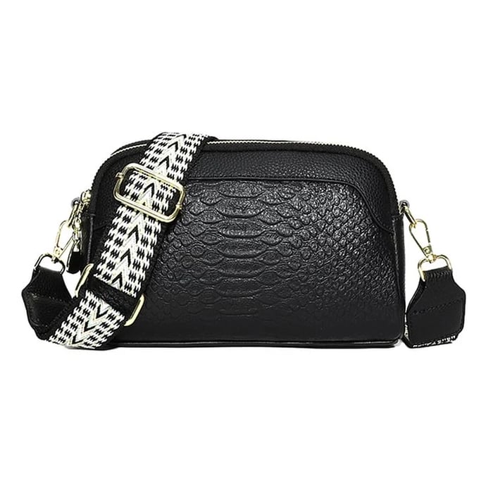 Olivia™ Elegant Allure | Bolsa tiracolo mini com padrão crocodilo