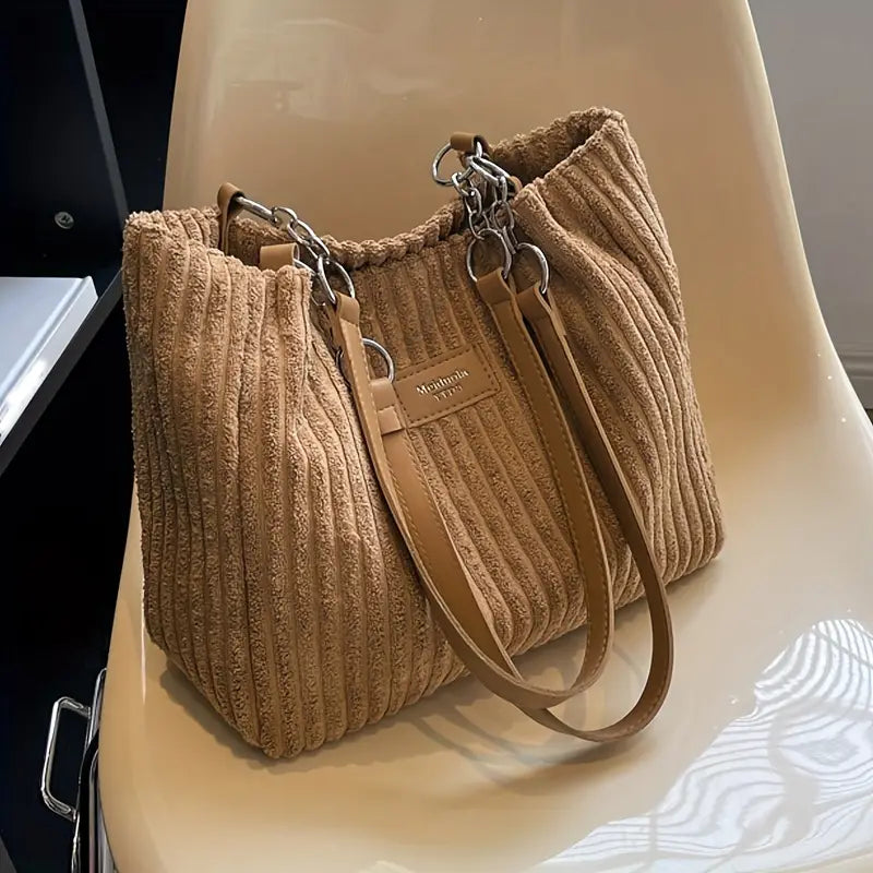 Layla™ - Bolsa elegante de veludo cotelê