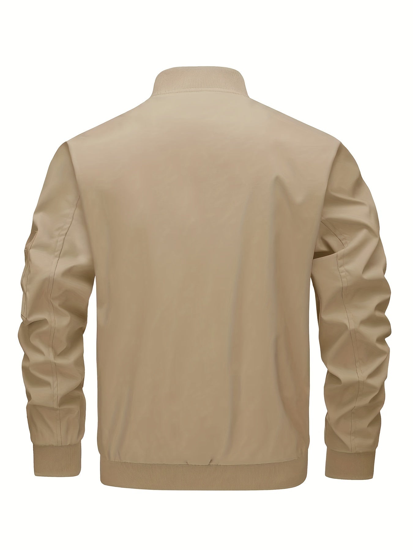 Jaqueta bomber casual masculina, corta-vento leve com bolsos