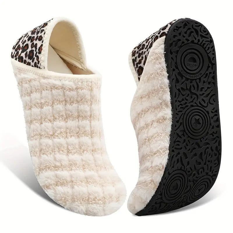 Flache Plüschschuhe für Damen – warme, bequeme Slipper für den Winter