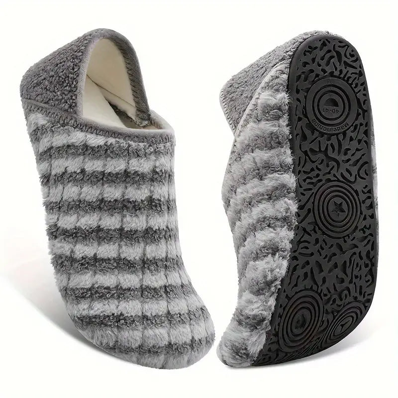 Flache Plüschschuhe für Damen – warme, bequeme Slipper für den Winter