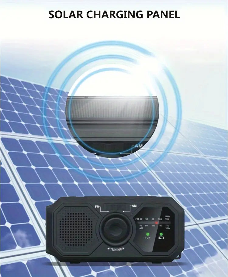 Notfallradio mit AM/FM-Radio und Taschenlampe