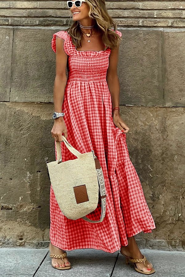 Lily™ - Vestido longo xadrez estiloso