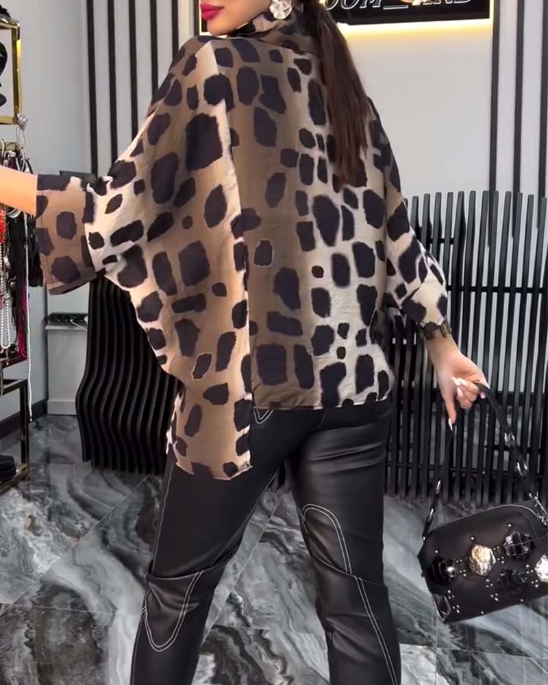 Amelia™ - Blusa Elegante Estampa Leopardo
