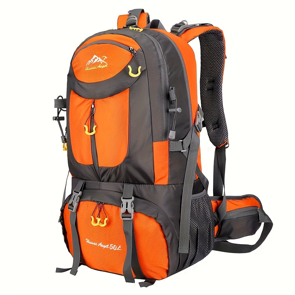 50L 1pc 13.21gal Large Capacity Mountaineering Bag, Waterproof Hiking Backpack For Men Women, Suitable For Outdoor Travel Climbing Camping