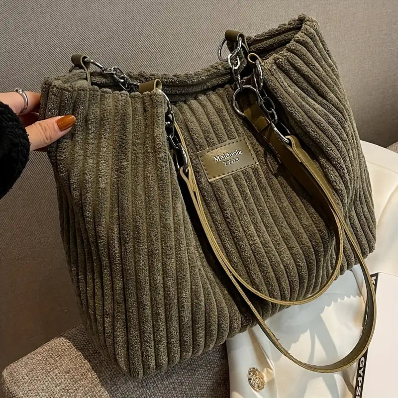 Layla™ - Bolsa elegante de veludo cotelê