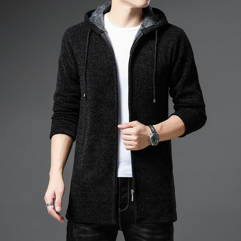 Gabriel | Lange Strickjacke mit Kapuze