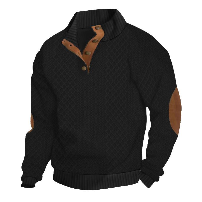 Logan™ – Bequemer Strickpullover mit Stehkragen und langen Ärmeln