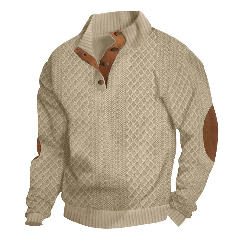 Logan™ – Bequemer Strickpullover mit Stehkragen und langen Ärmeln