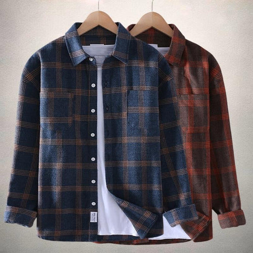 Dave | Vintage Kariertes Herrenhemd
