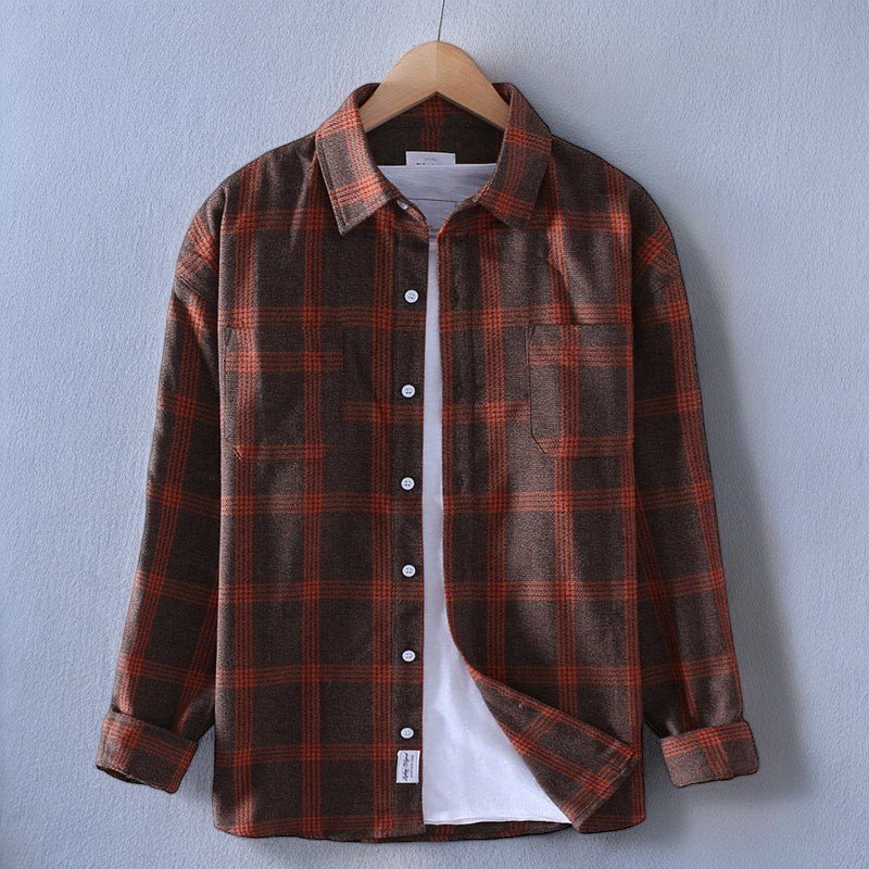 Dave | Vintage Kariertes Herrenhemd