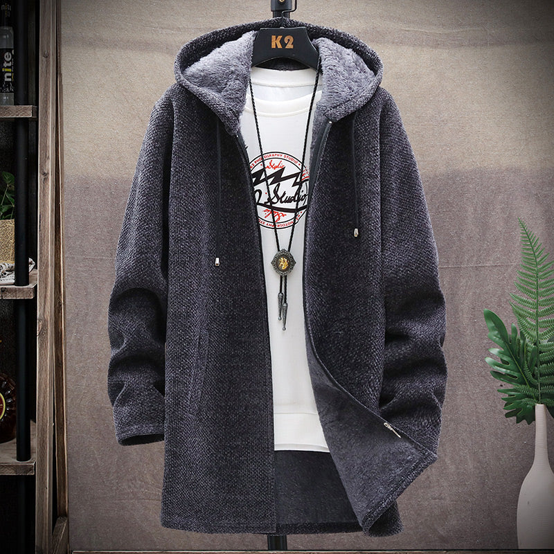 Gabriel | Lange Strickjacke mit Kapuze