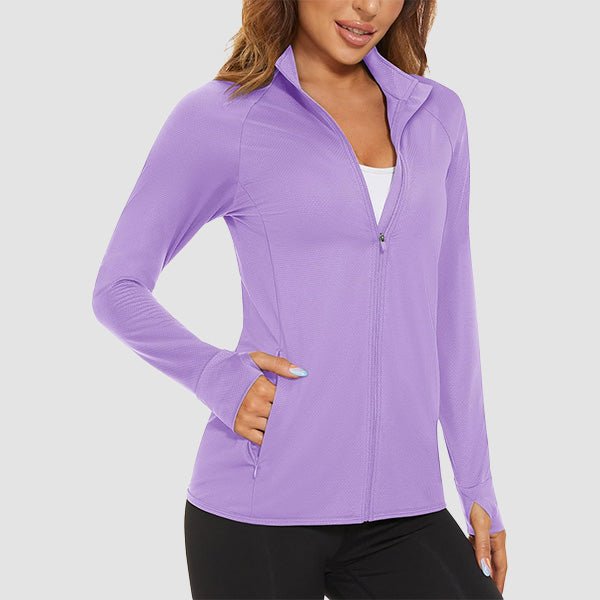 Women's Sun Protection Tennis Jacket Lightweight UPF50+ Long Sleeve Shirts