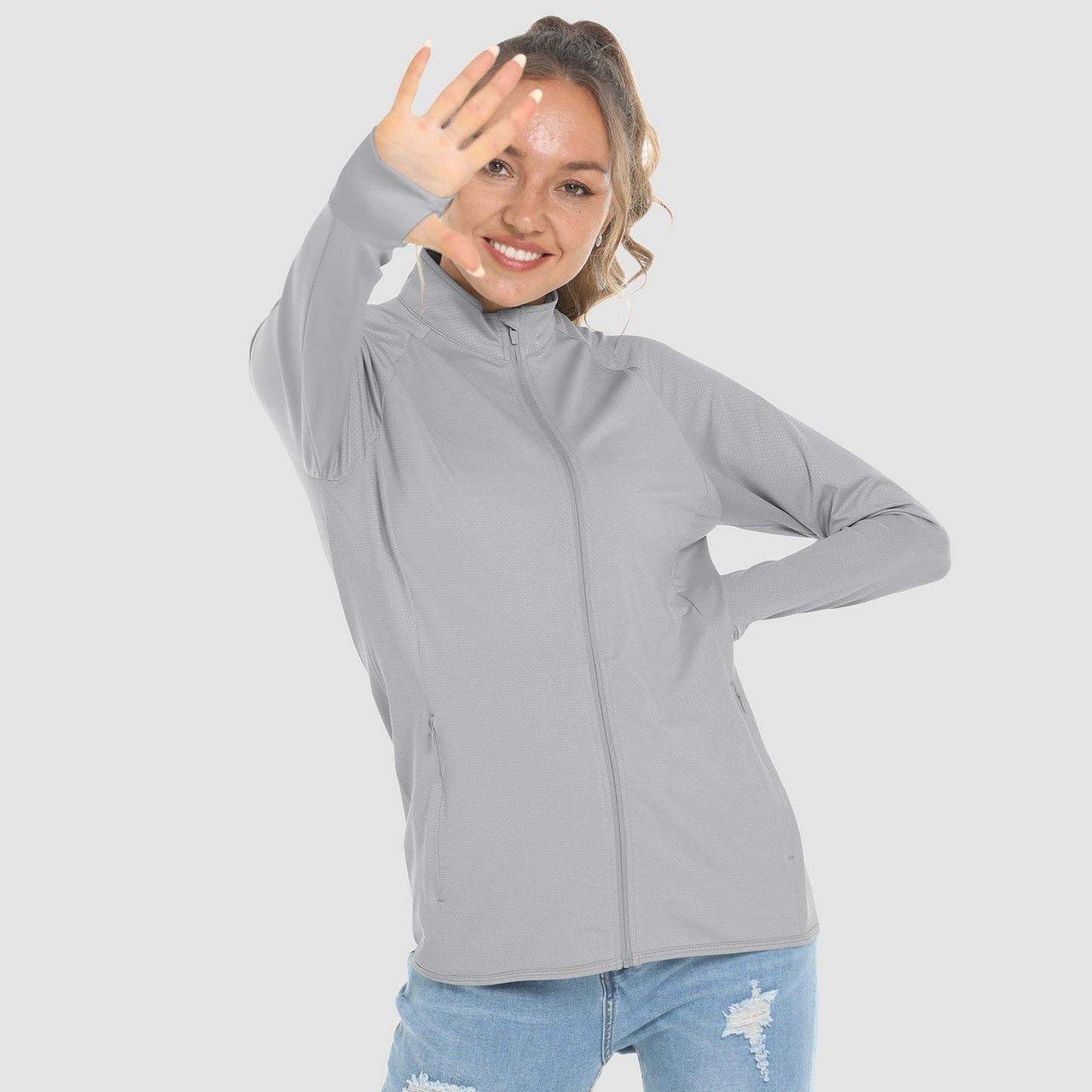 Women's Sun Protection Tennis Jacket Lightweight UPF50+ Long Sleeve Shirts