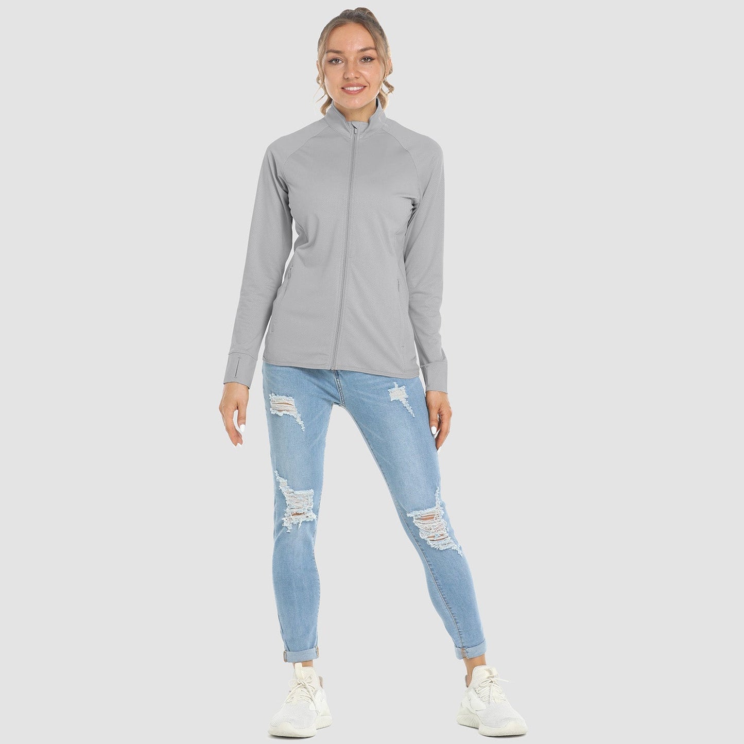 Women's Sun Protection Tennis Jacket Lightweight UPF50+ Long Sleeve Shirts