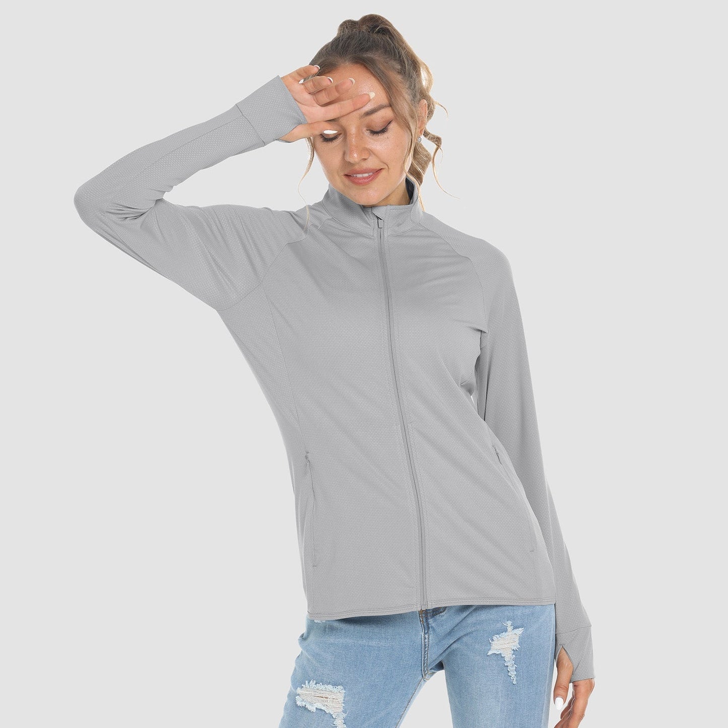 Women's Sun Protection Tennis Jacket Lightweight UPF50+ Long Sleeve Shirts