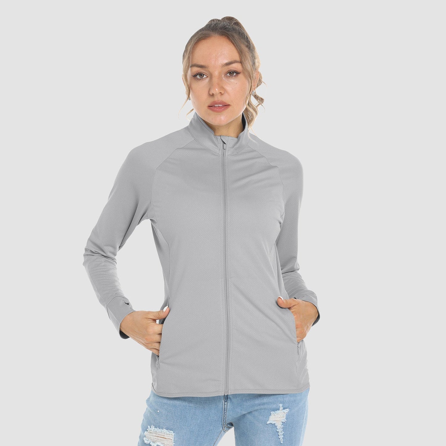 Women's Sun Protection Tennis Jacket Lightweight UPF50+ Long Sleeve Shirts
