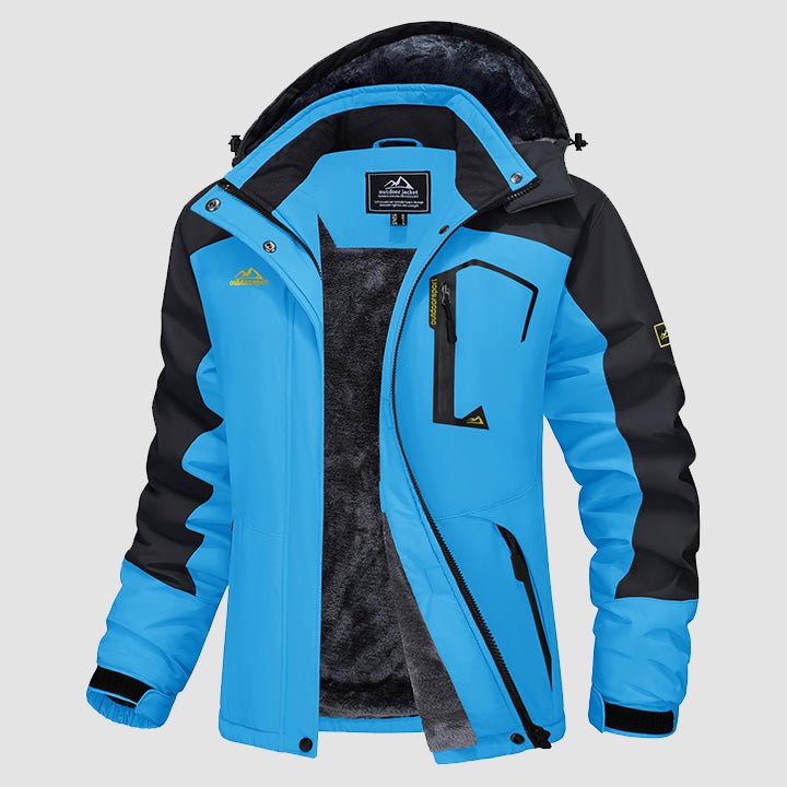 Women's Water-Resistant Fleece Ski Jacket with 4 Pockets - Warm Parka