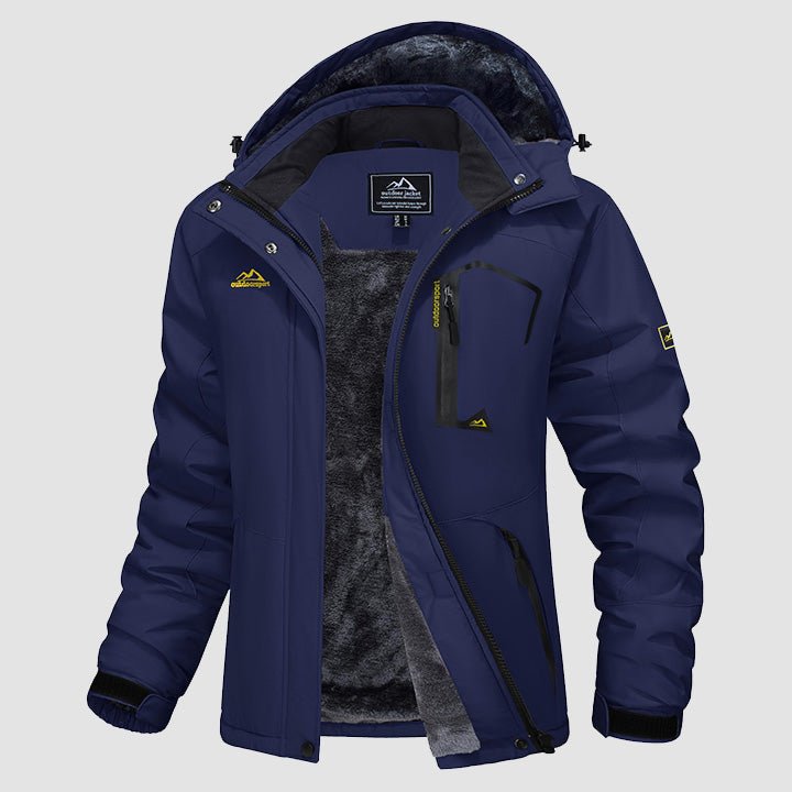 Women's Water-Resistant Fleece Ski Jacket with 4 Pockets - Warm Parka