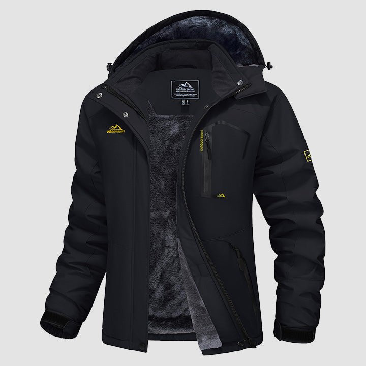 Women's Water-Resistant Fleece Ski Jacket with 4 Pockets - Warm Parka