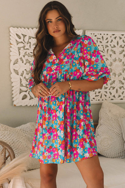 Vestido Babydoll Estampado Floral