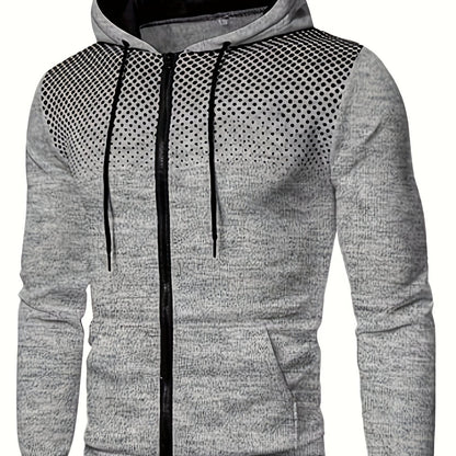 Men's Thermal Hoodie, Casual Pullover Sweatshirt, Fall/Winter Wear