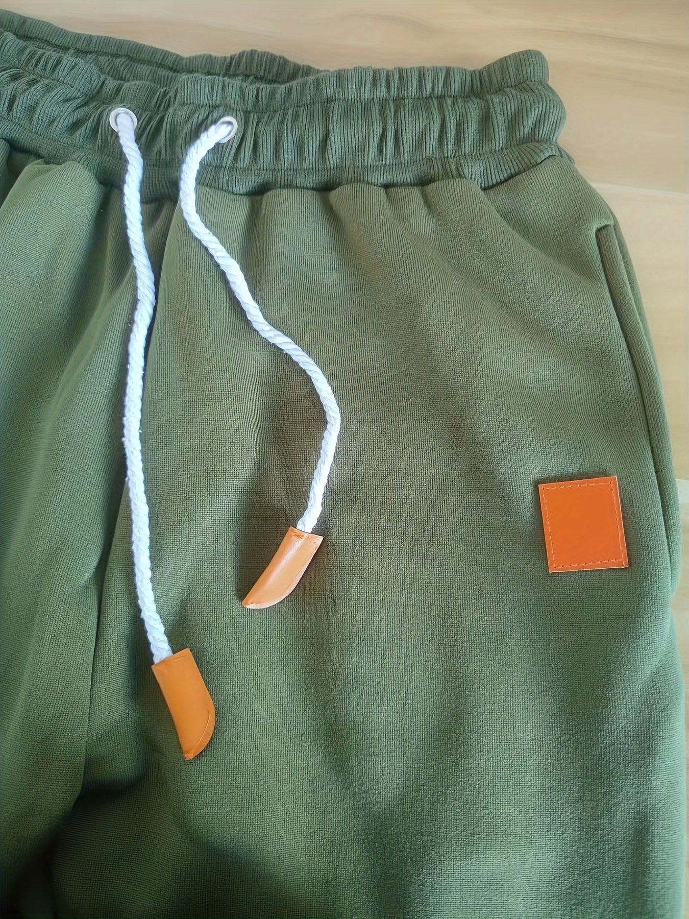 Calças de moletom masculinas com cordão, calças de moletom casuais com bolsos