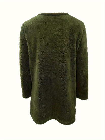 Yes I'm Cold Fleece Sweatshirt, Crew Neck, Long Sleeve, with Pockets