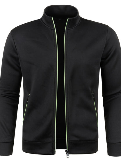 Herren-Cardigan mit Reißverschluss, lässiger Pullover für Herbst/Winter
