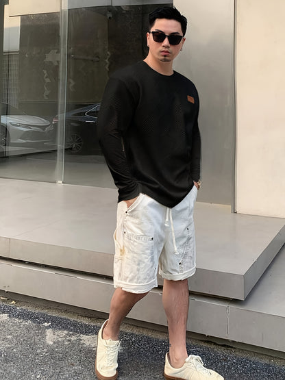 Men's Gradient Sweatshirt, Crew Neck, Long Sleeve